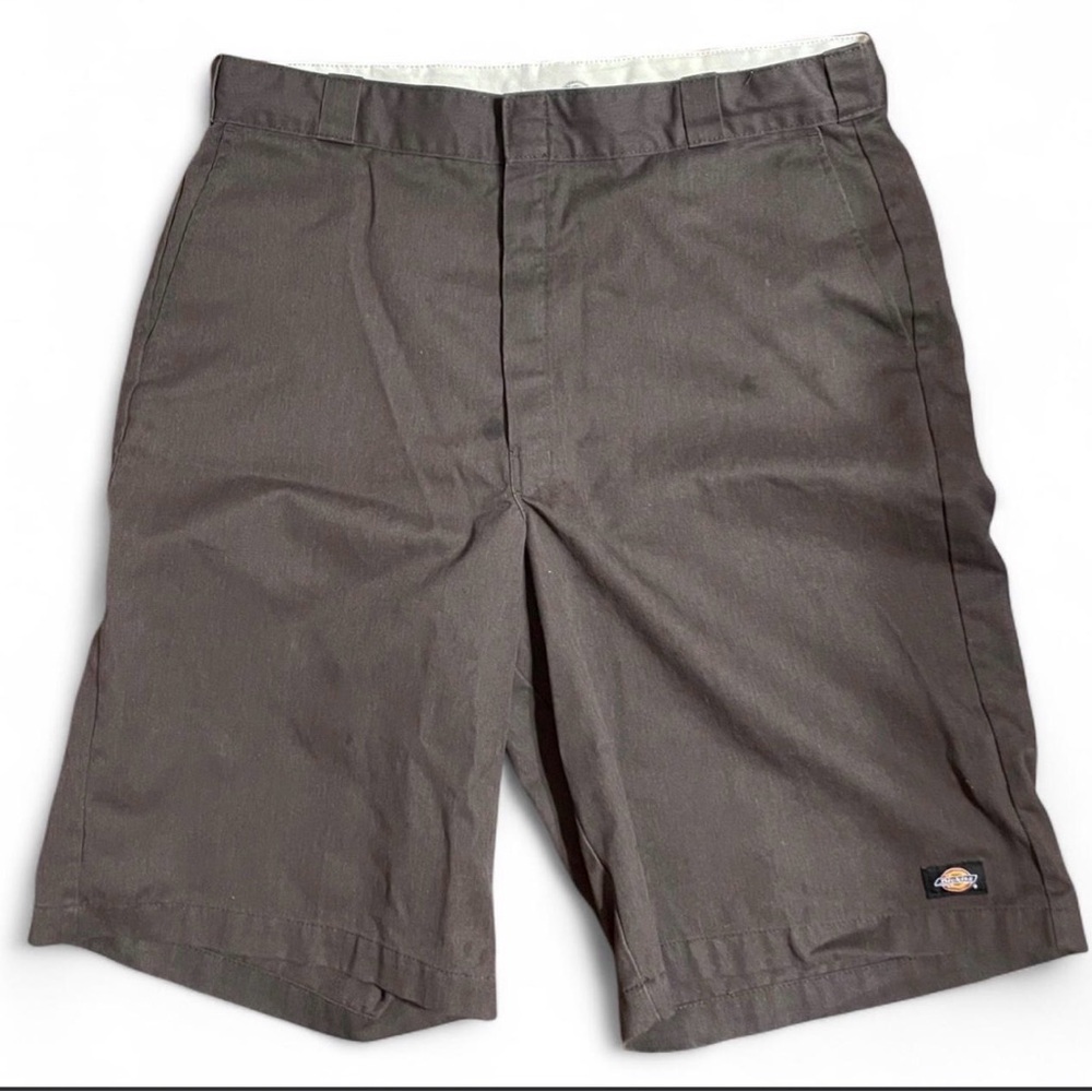 Dickies Men's Dark Brown Flat Front Shorts